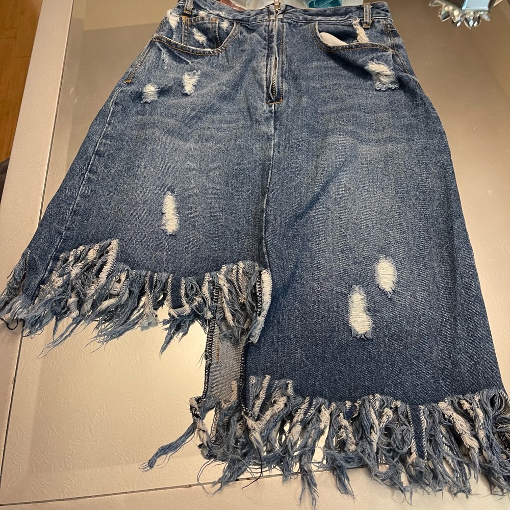 Mustard seed Jean skirt!
